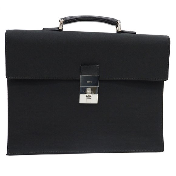 Gucci Bags Gucci Business Bag Briefcase Black Nylon Leather A4 Mens